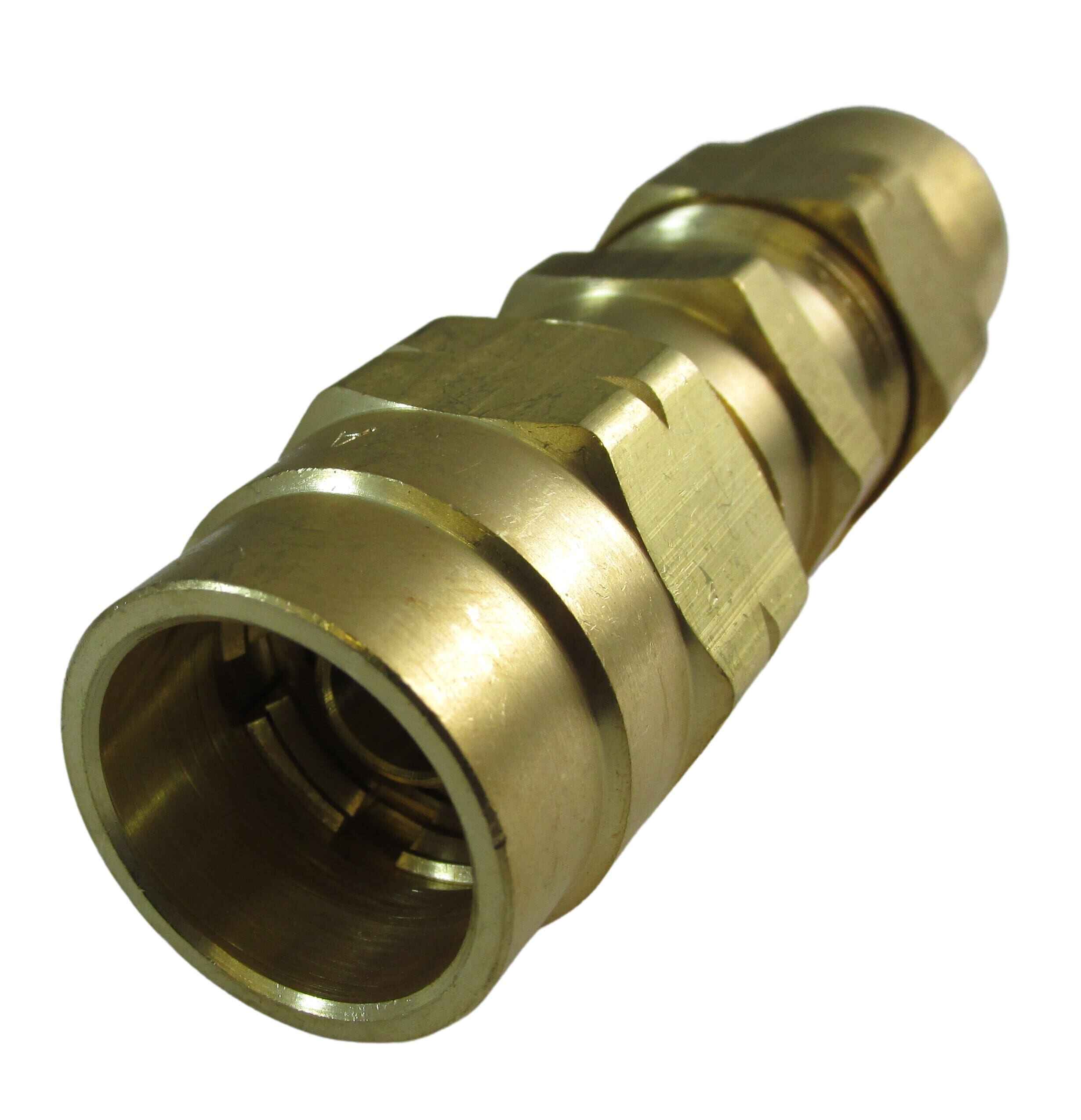 3/16 Tube O.D. D.O.T. Air Brake Brass Push-In Union Connector - Hi